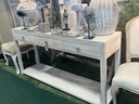 Natural Wood Console Table with three Drawers