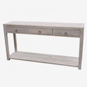 Natural Wood Console Table with three Drawers