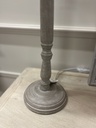 Tall Grey Turned Wooden Lamp Base