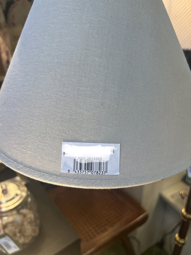 30cm Chinese Coolie Shaped Taupe Linen Lampshade