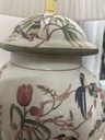 Tall Porcelain Floral and Bird Pattern Lamp Base