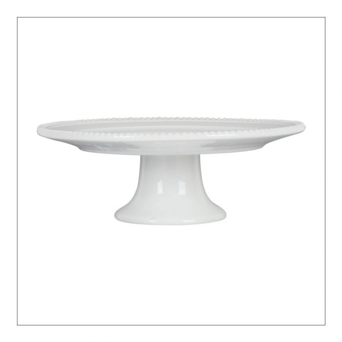 STEMMED CAKE STAND DARCY WHITE