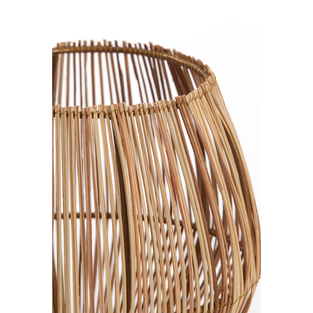 Evisa Rattan and Glass Candleholder