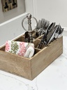 Natural Wood Cutlery Holder