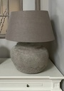 Vertas Round Textured Stone Lamp L