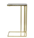 Marble & Antique Bronze Side Table 