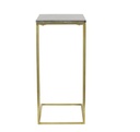Marble & Antique Bronze Side Table 