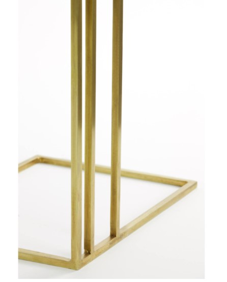 Marble & Antique Bronze Side Table 