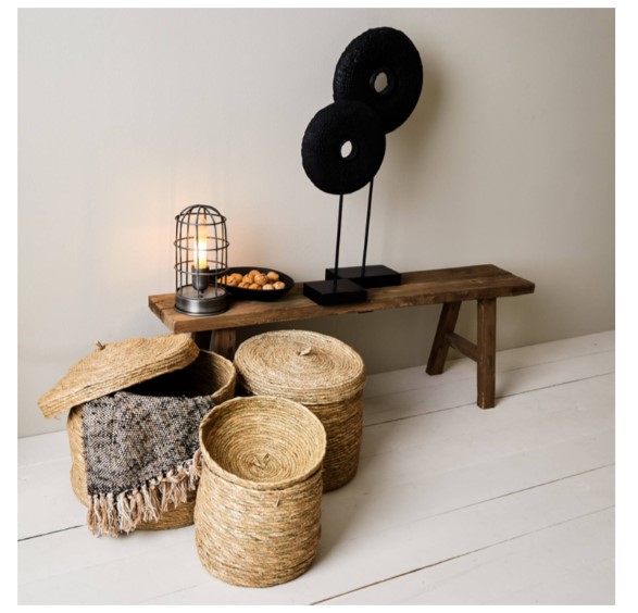 Safene Natural Wood Bench