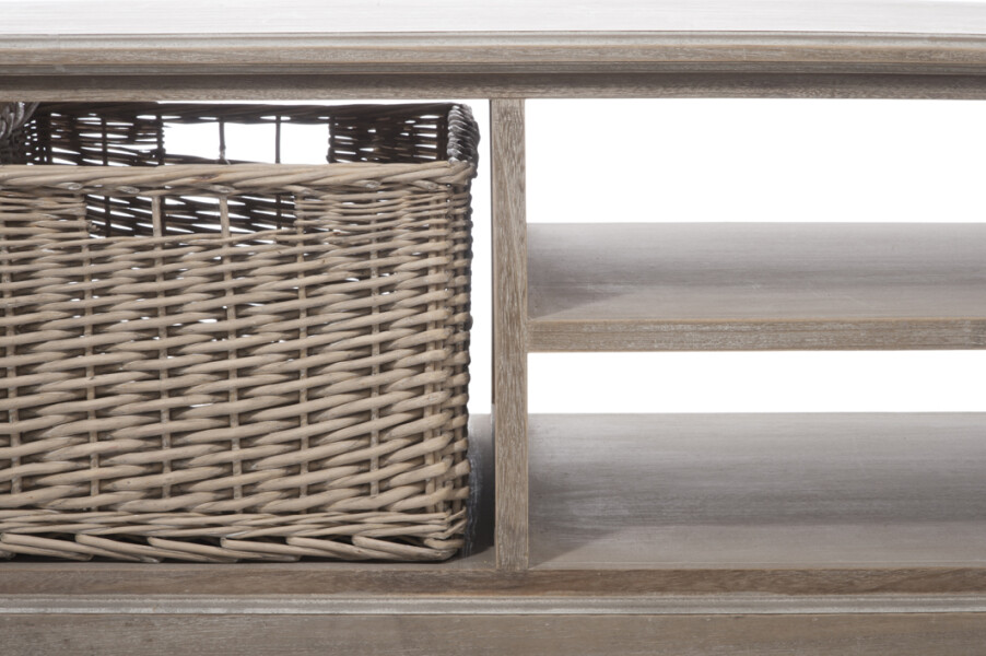 Coffee Table with Baskets 