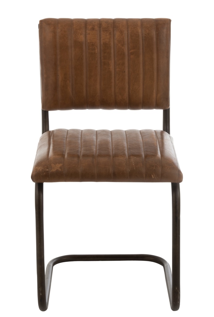 Cognac Leather Dining Chair