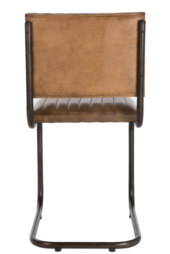 Cognac Leather Dining Chair