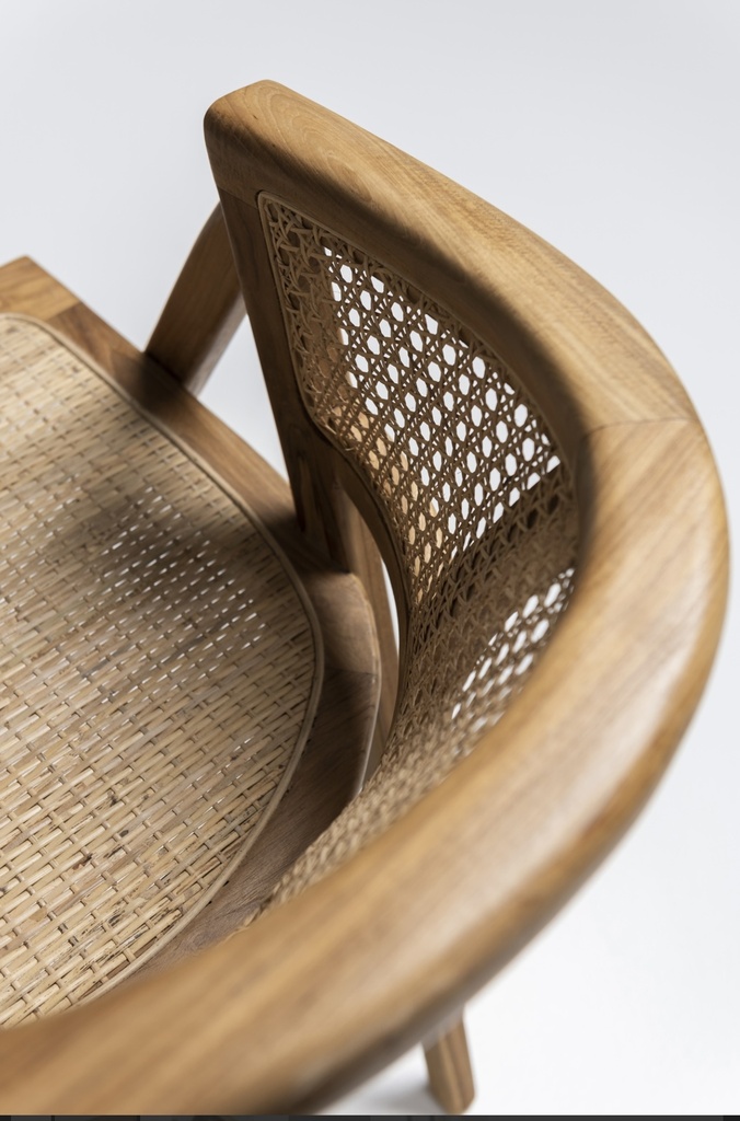 Teak and Rattan Armchair/Occasional Chair