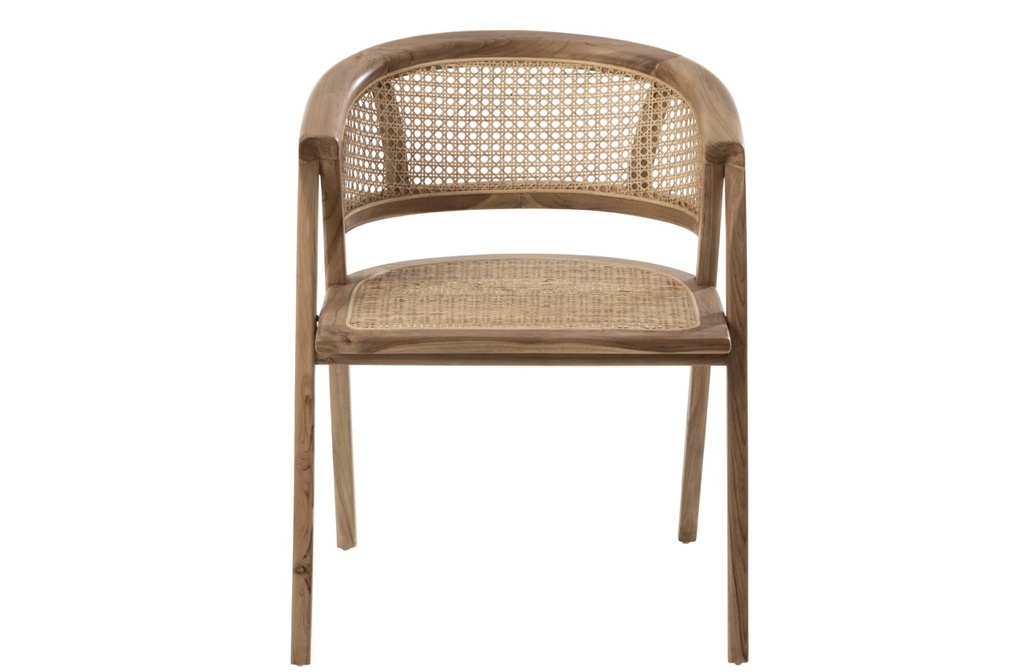 Teak and Rattan Armchair/Occasional Chair