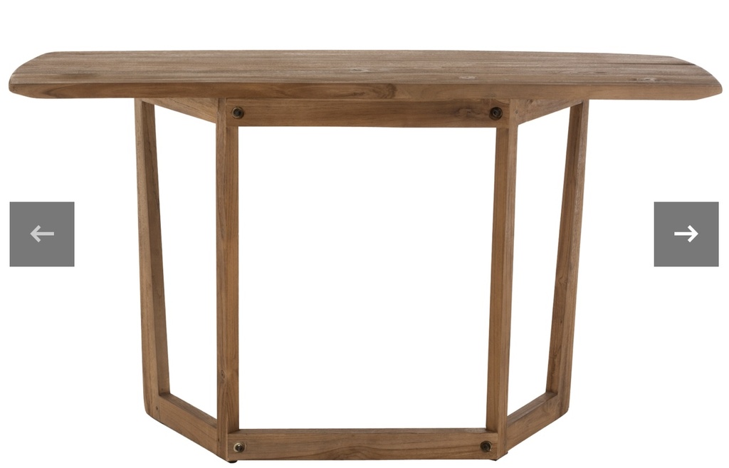 Natural Wood Console Table