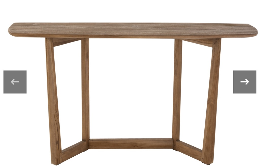 Natural Wood Console Table