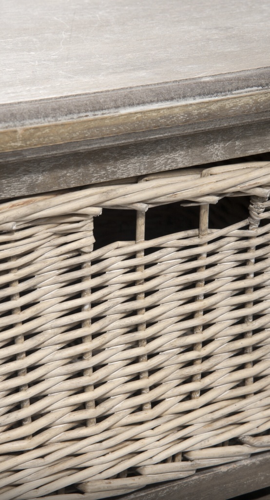 TV Media Cabinet with Storage Baskets