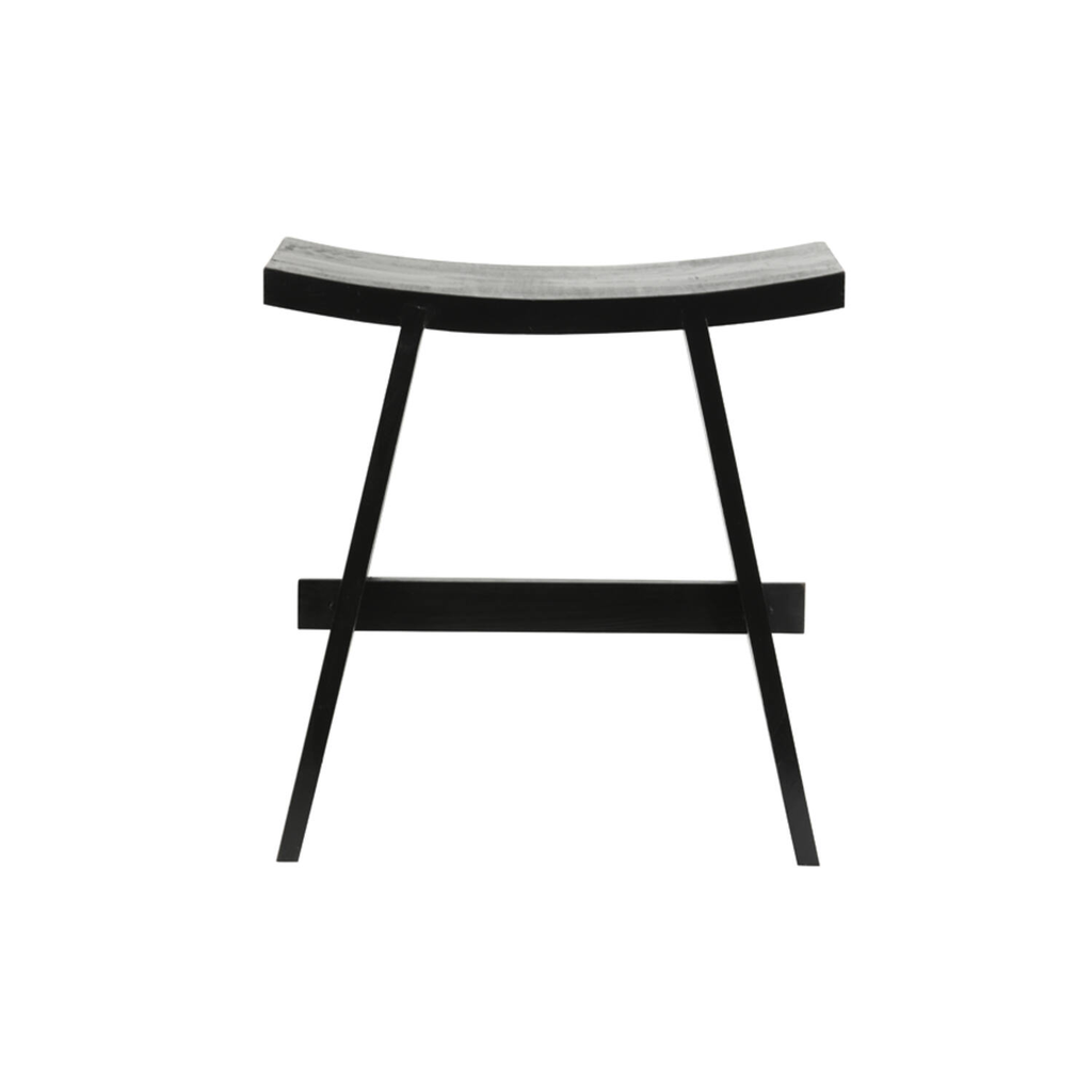 Samui Black Wood Stool Bench