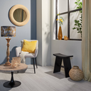 Samui Black Wood Stool Bench
