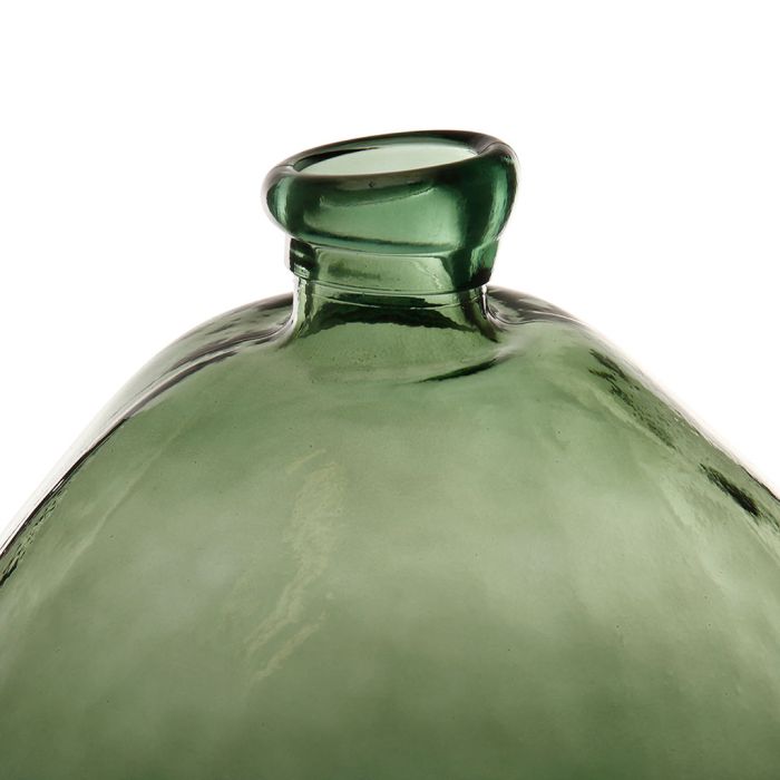 Handblown Green Glass Bottle