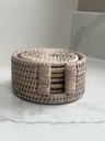 Rattan Coasters, set of 6