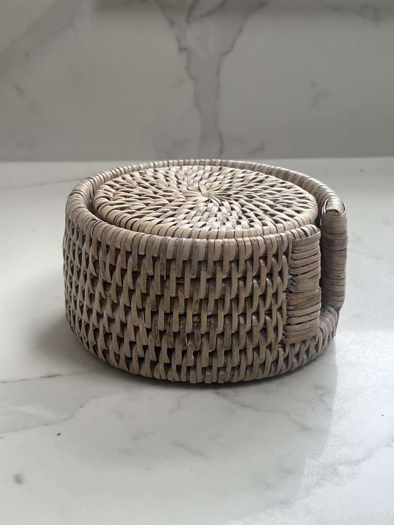 Rattan Coasters, set of 6