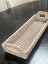 Long rectangle rattan tray