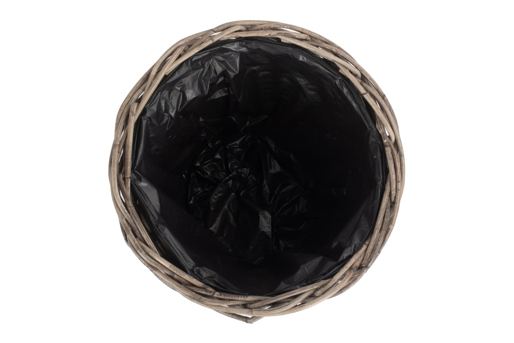 Small Tapered Rattan Round Planter With Plastic Lining