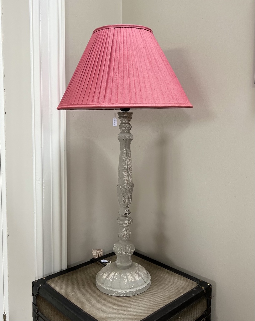 Pleated Silk Lampshade 40cm / Raspberry