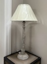Pleated Silk Lampshade 40cm Green/Cream Ticking