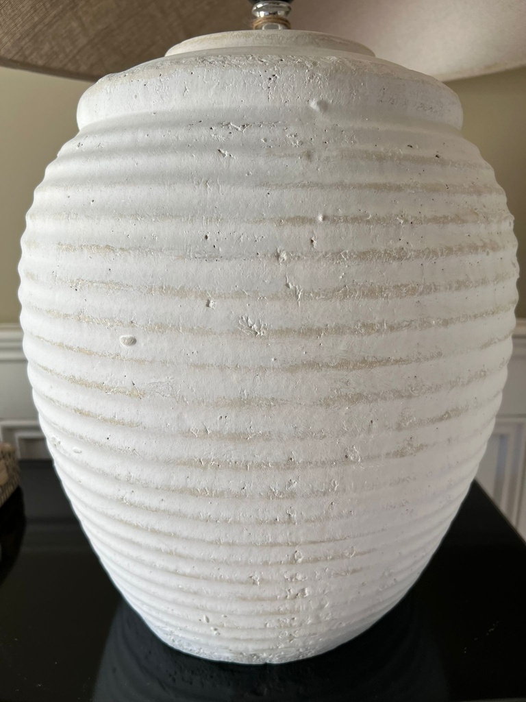 Ibiza Stone Ribbed Lamp