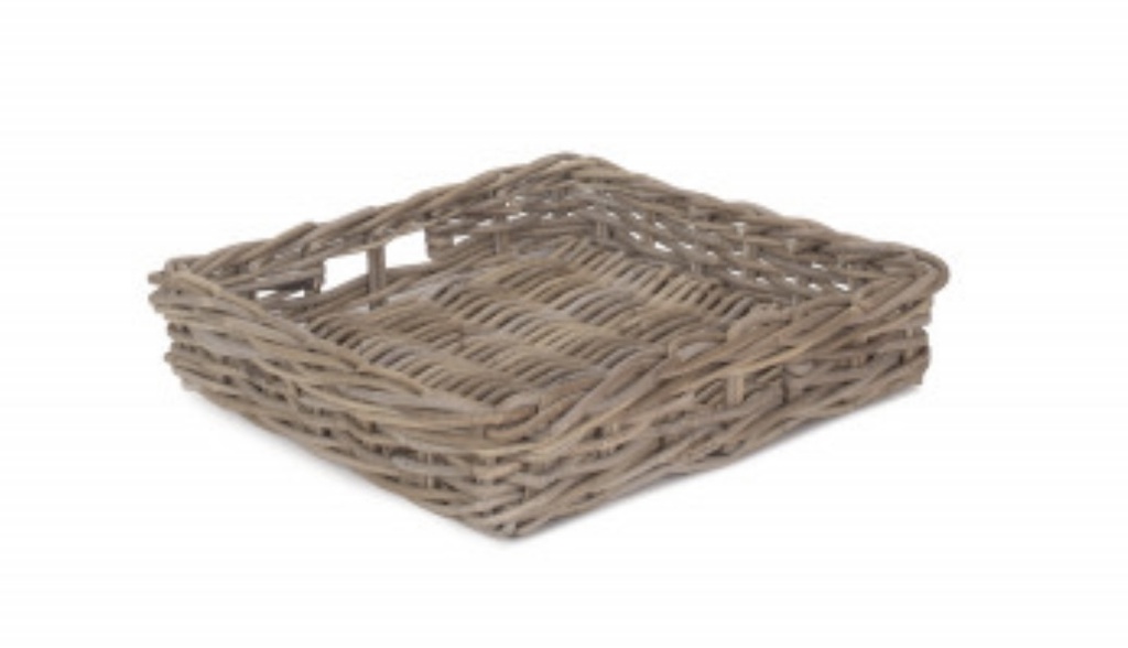 Square Kubu Rattan Serving Basket Tray