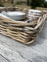 Square Kubu Rattan Serving Basket Tray