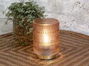Mocca Patterned Glass Battery Lamp