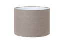 Glass Table Lamp with Taupe Linen Shade