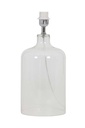 Glass Table Lamp with Taupe Linen Shade