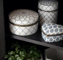 Heart Shaped Trinket Box (Blue Paisley on White)