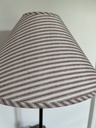Coolie Lampshade. In Red &amp; Taupe Stripe 35cm