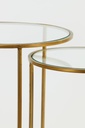 Manhattan nest of Side Tables - Gold/Glass