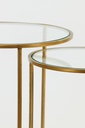 Manhattan nest of Side Tables - Gold/Glass