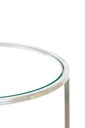 Manhattan Nest of 2 Side Tables - Nickel/Glass