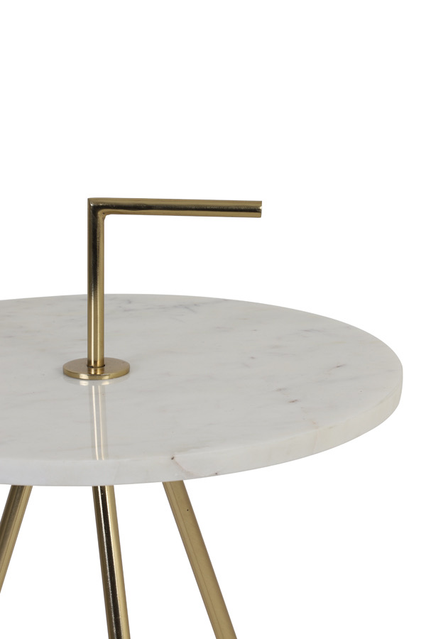 Oslo Marble and Gold Side Table