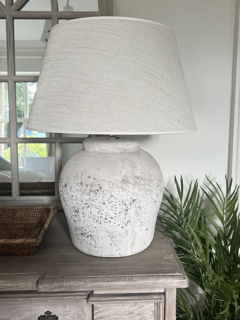 Etna Grey Stone Lamp - Base Only