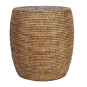 French Rattan Side Table/Stool