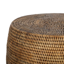 French Rattan Side Table/Stool