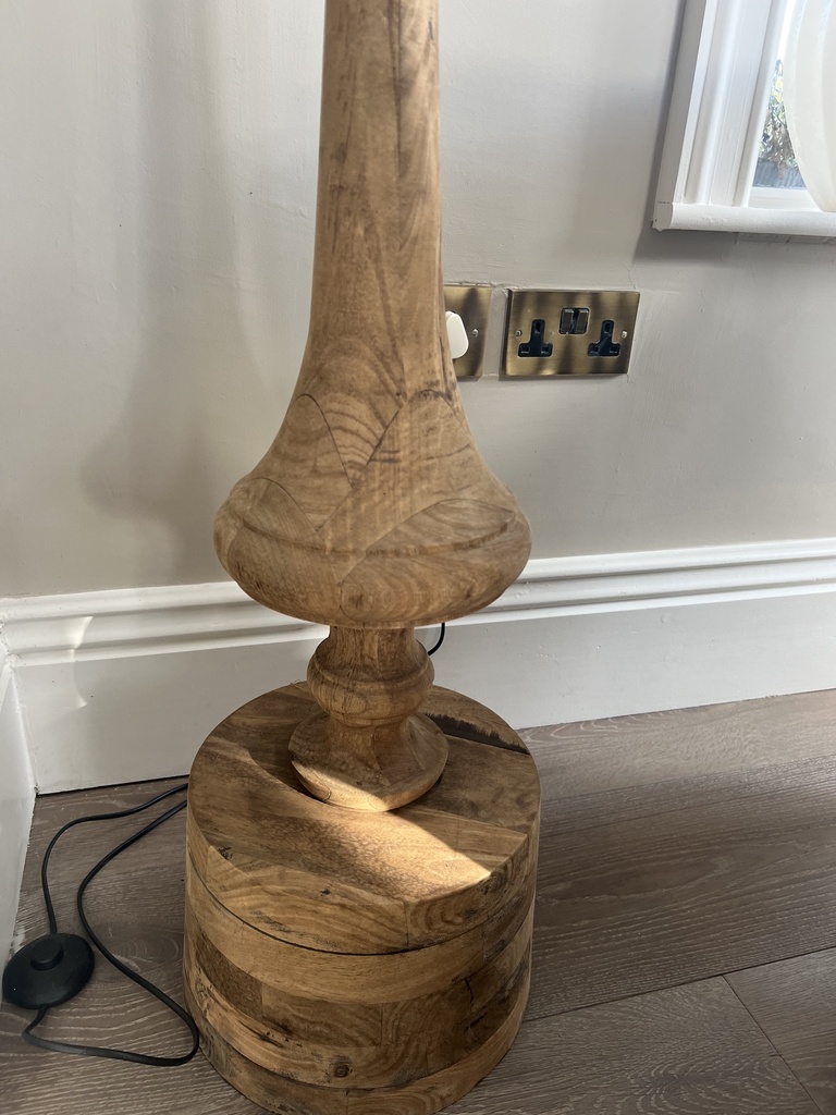 Carved Wood Floor Lamp (Base)
