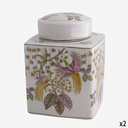 Pink Floral Porcelain Jar