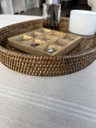 Oval French Rattan Tray