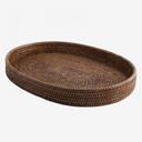 Oval French Rattan Tray