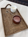 Large French Rattan Tray